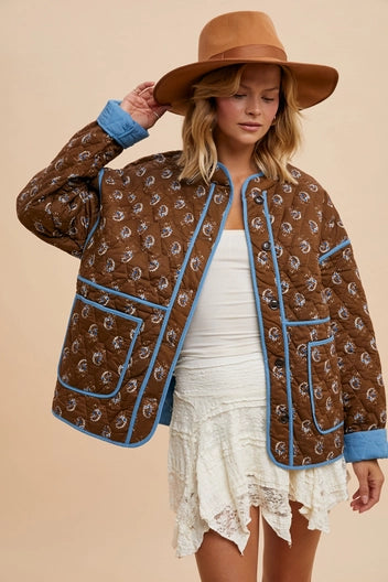 On Horseback Blue Chestnut Quilted Jacket